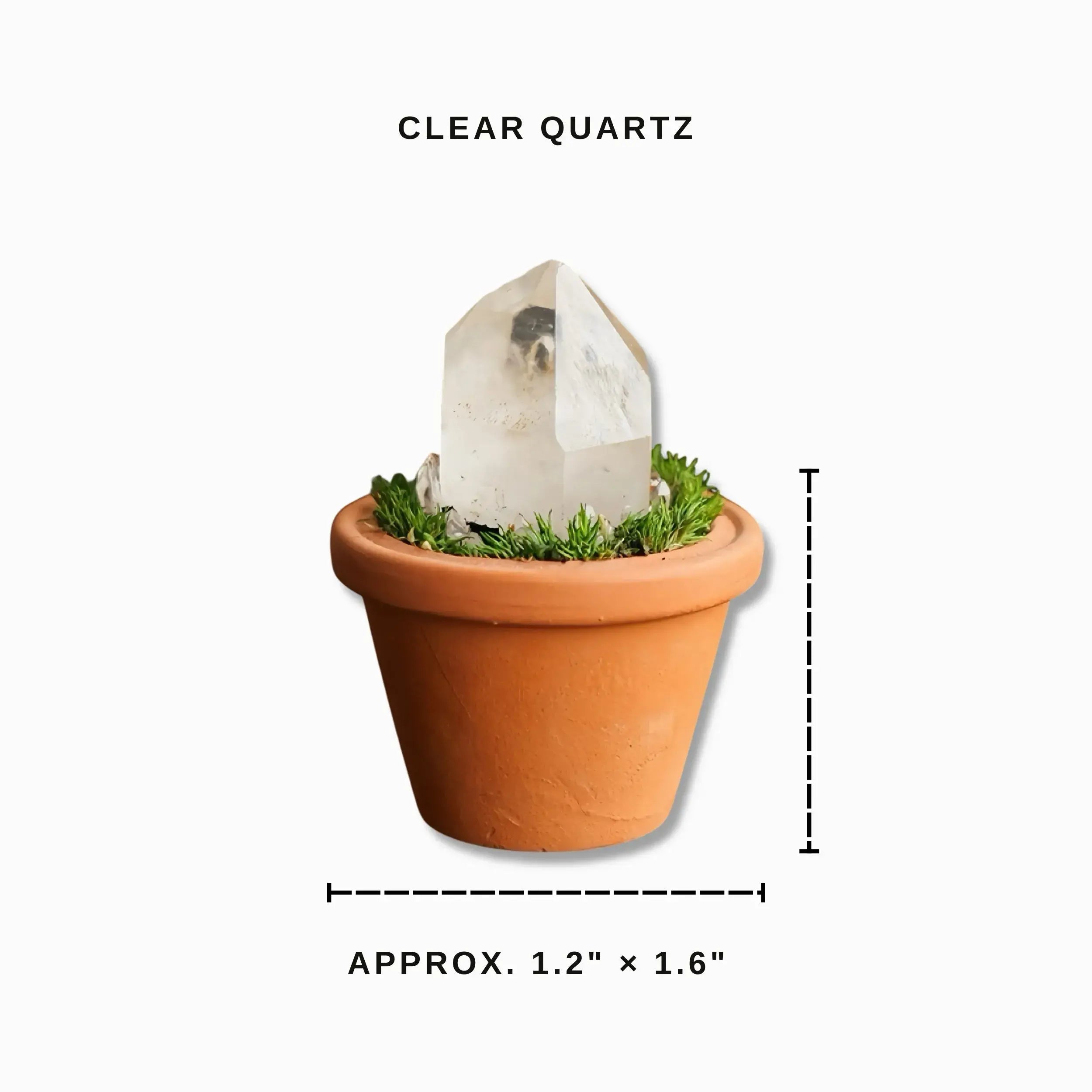 Mini Clear Quartz Cluster Plant – Handmade Spiritual Gift & Desk Decor
