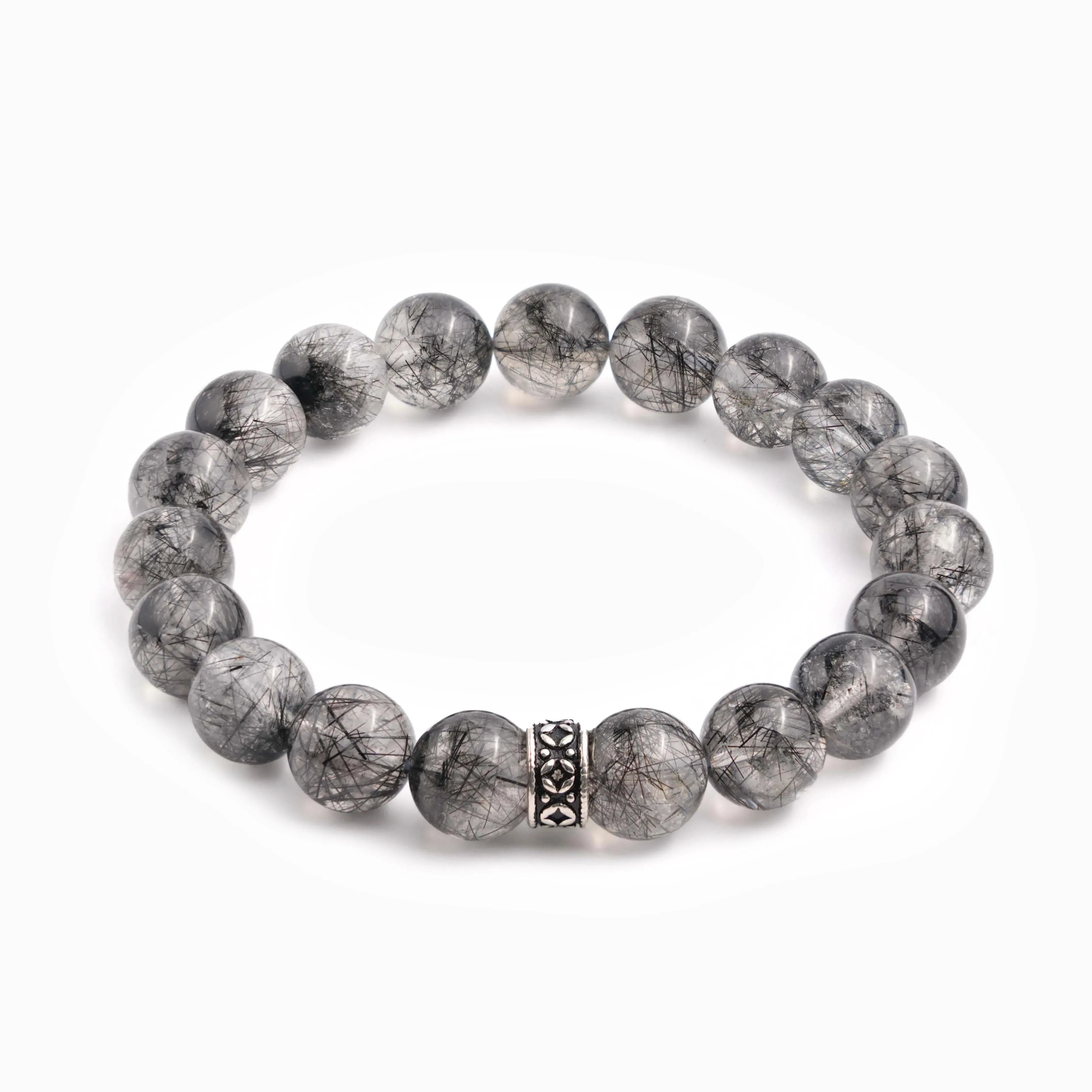 Black Rutilated Quartz Bracelet - Shadow Veil