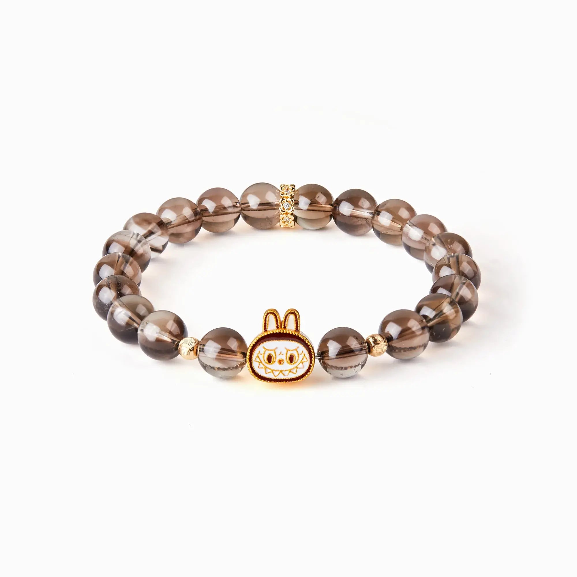 Labubu Brown Smoky Quartz Bracelet – Forest Spirit