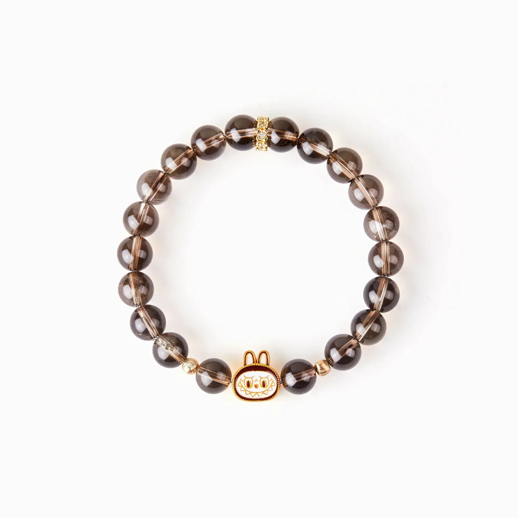 Labubu Brown Smoky Quartz Bracelet – Forest Spirit