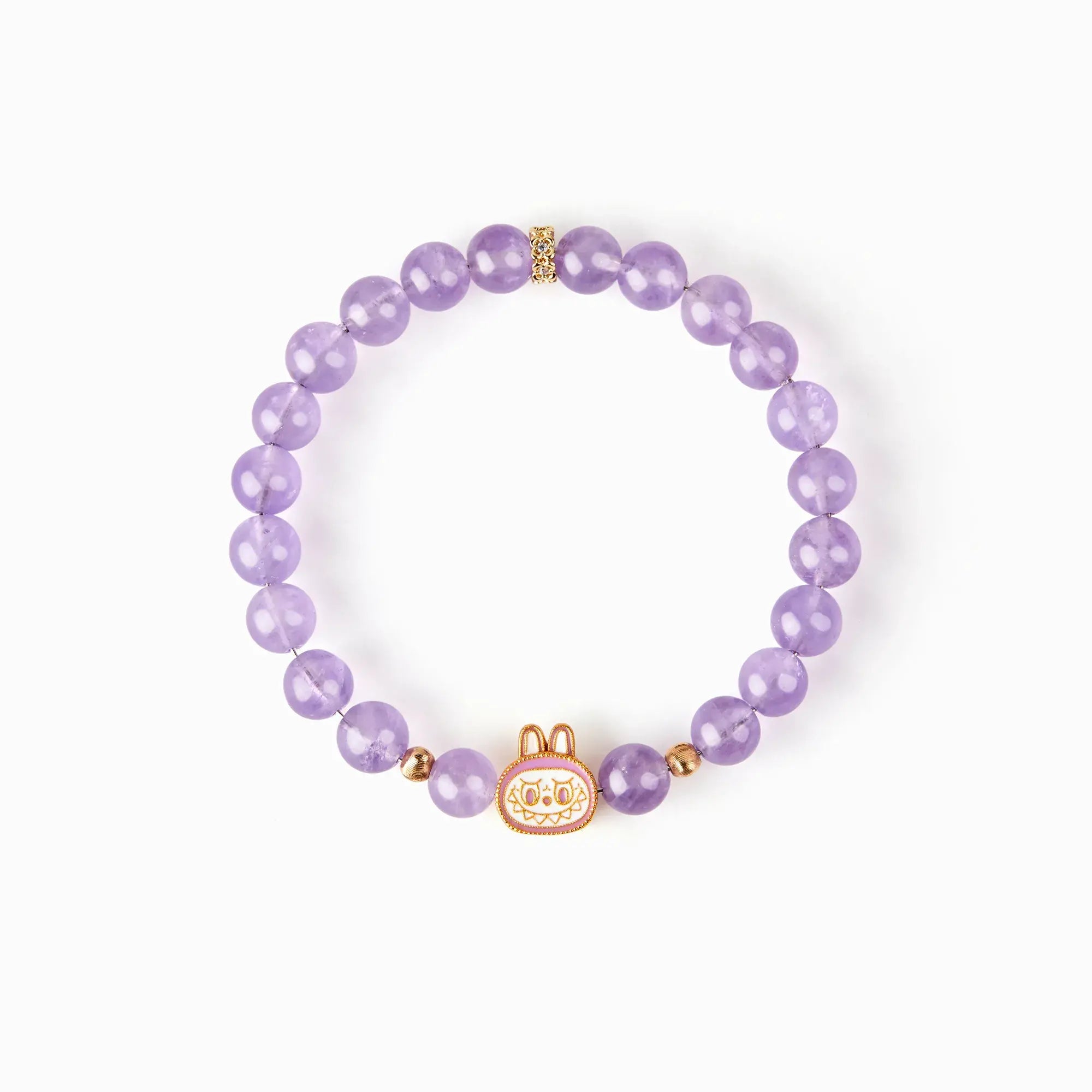 Labubu Lavender Amethyst Bracelet – Dreamy Aura