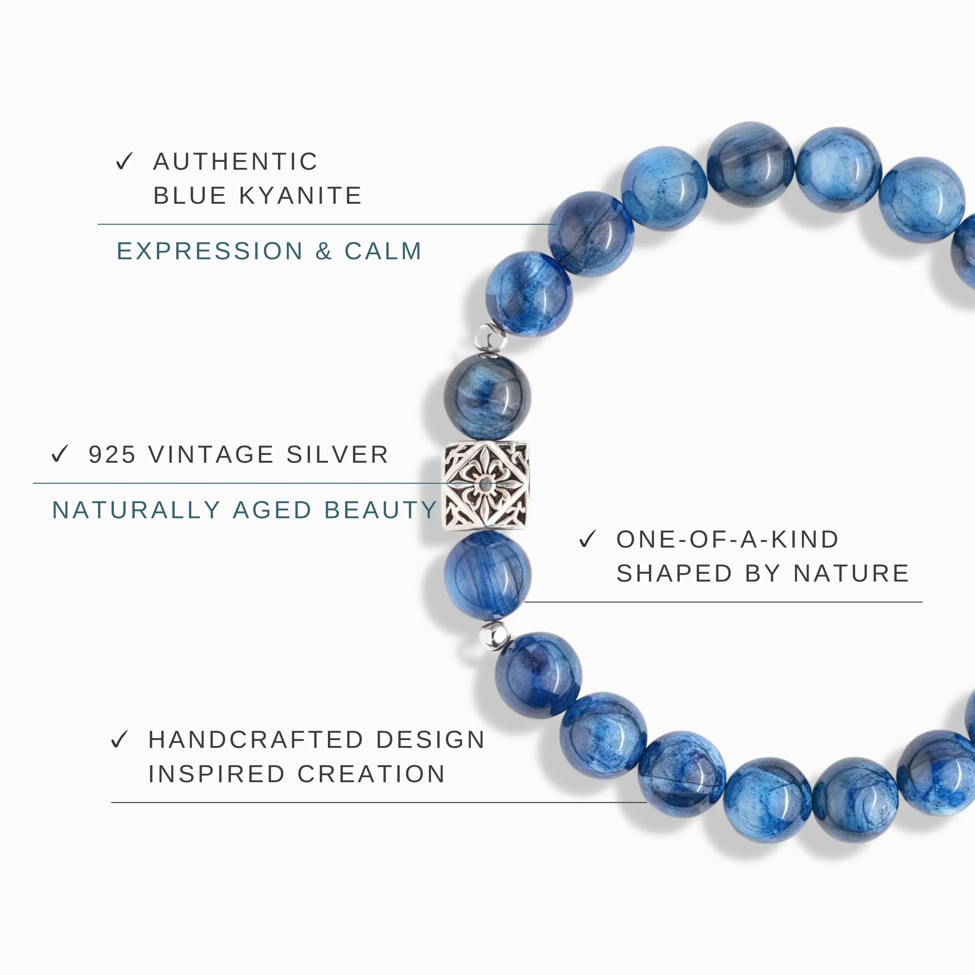 Blue Kyanite Bracelet - Ocean Mist