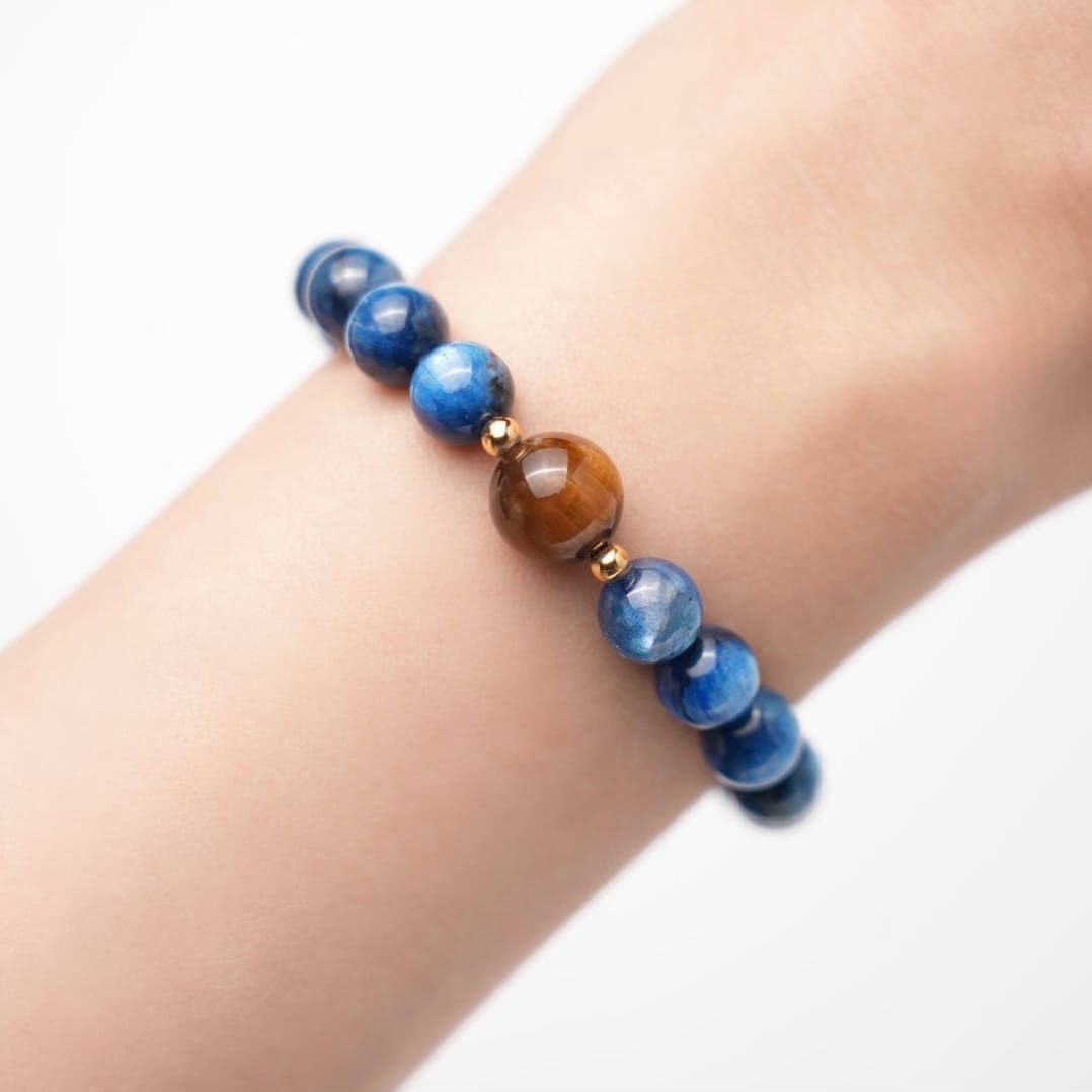 Blue Kyanite Tiger’s Eye Bracelet - Ocean Ember