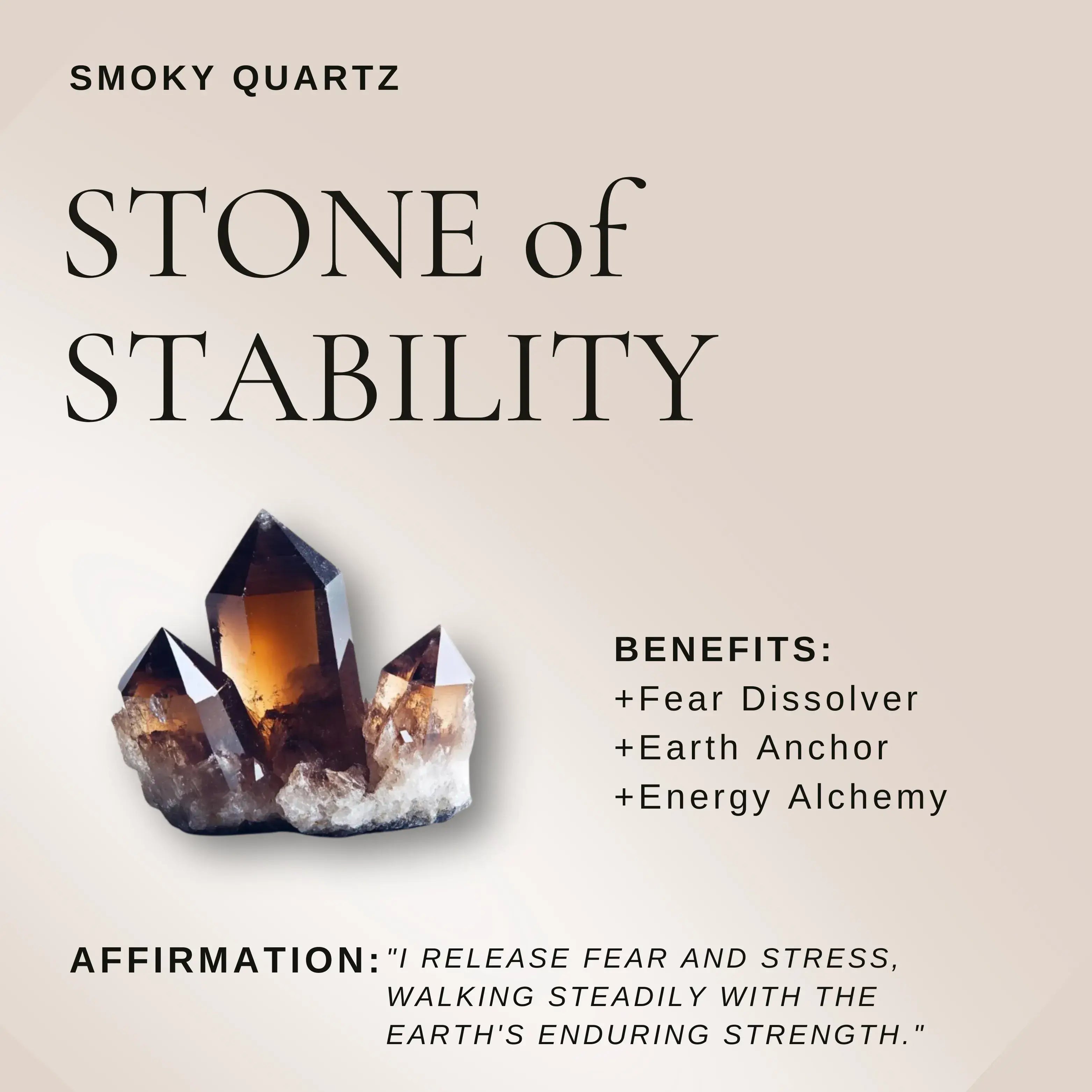 Mini Smoky Quartz Cluster Plant – Handmade Spiritual Gift & Desk Decor
